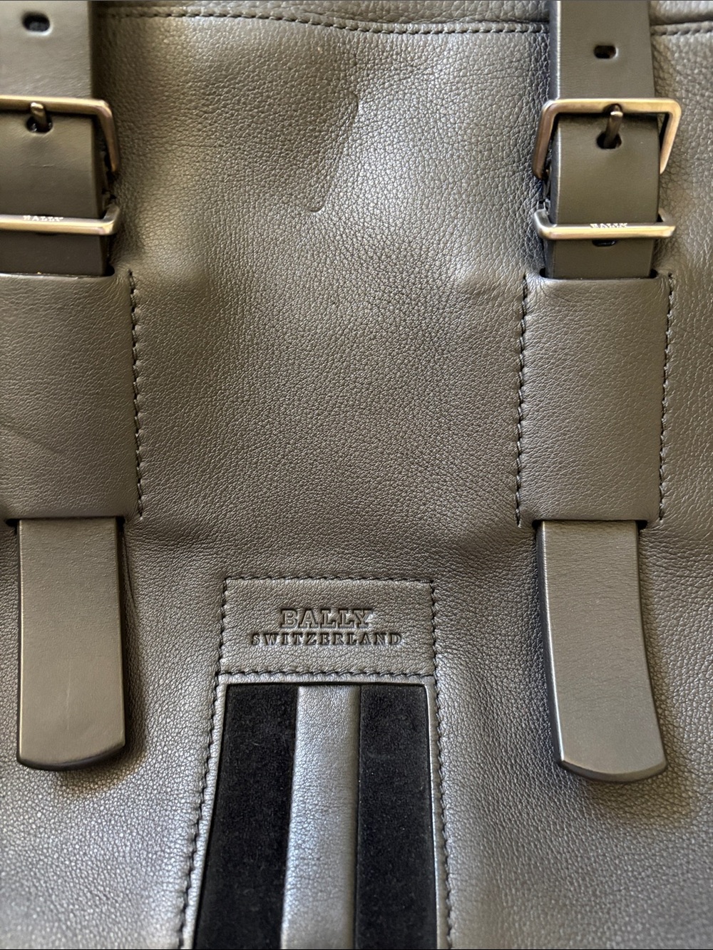 Bally Switzerland Black Leather Briefcase Messenger Bag Medium Detachable Strap - Picture 7 of 15